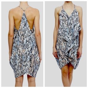 Fab’Rik Printed Flowy Drape Dress